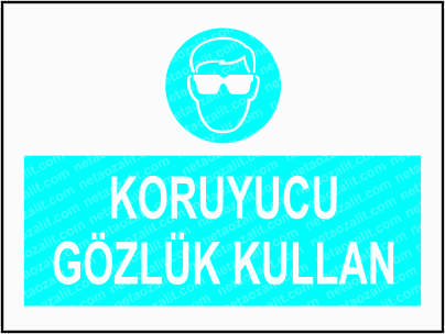 İş Güvenliği Levha Koruyucu Gözlük Kullan