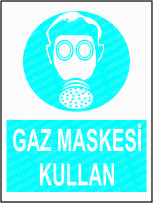 İş Güvenliği Levha Gaz Maskesi Kullan